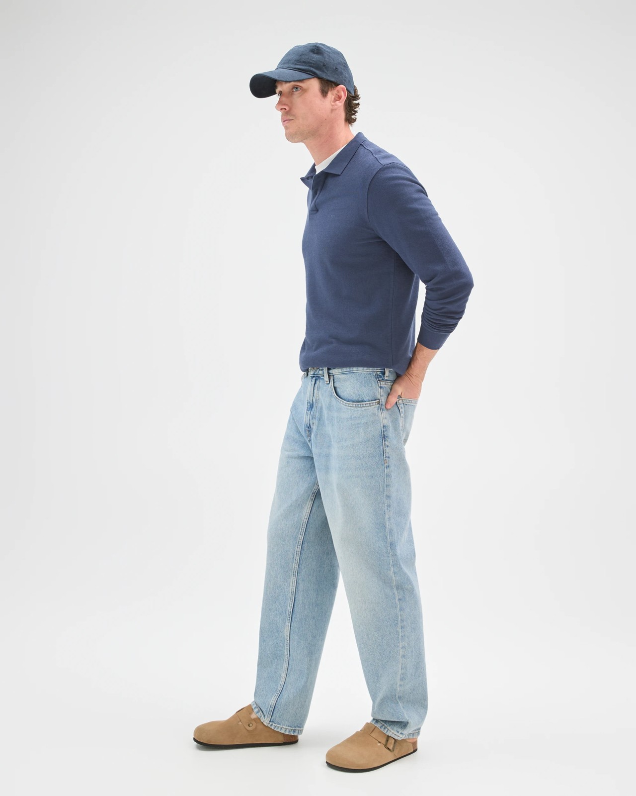 Relaxed Straight Fit Denim Jeans - Vintage Light Wash 5 of 6