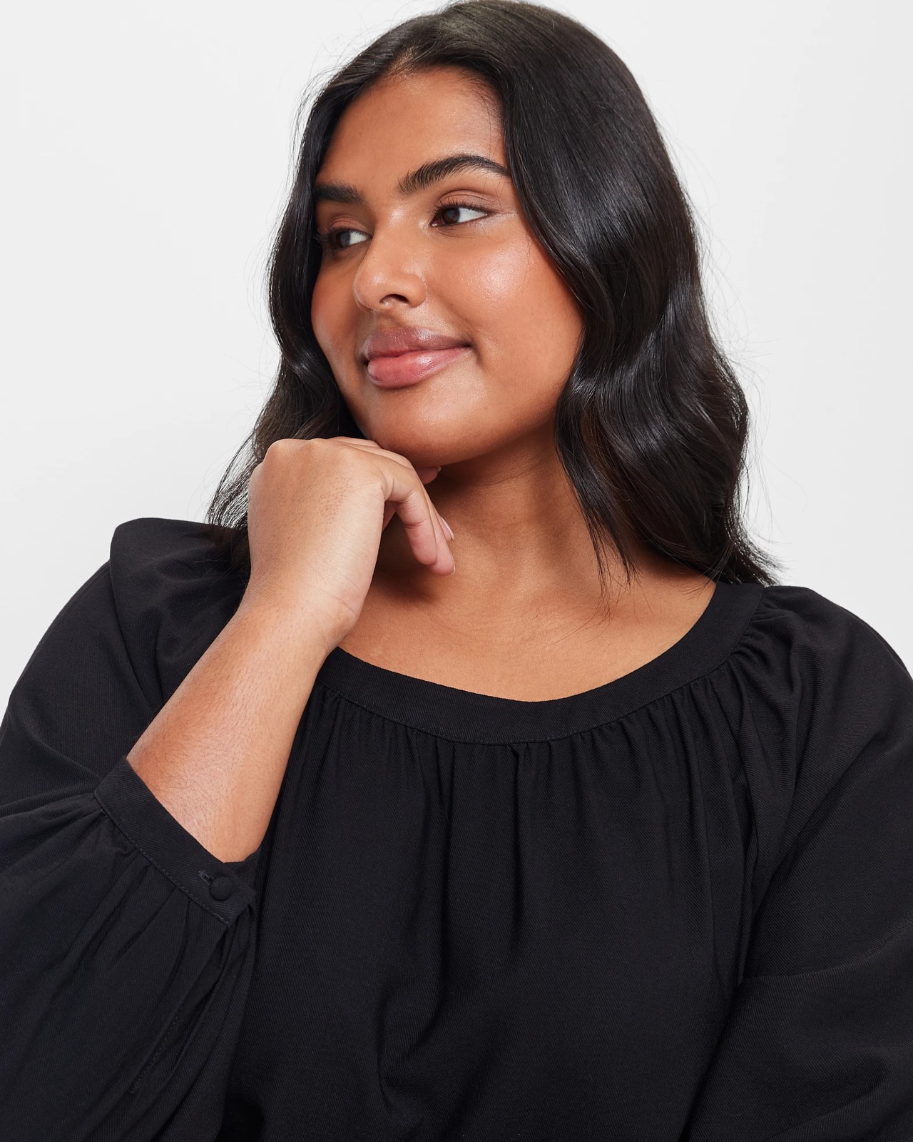 Plus Size Gathered Scoop Top | Target Australia