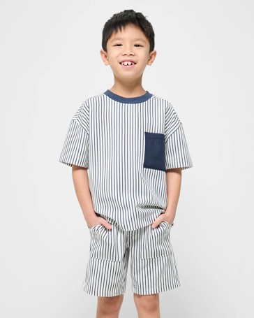 Waffle T-shirt and Short 2 Piece Set