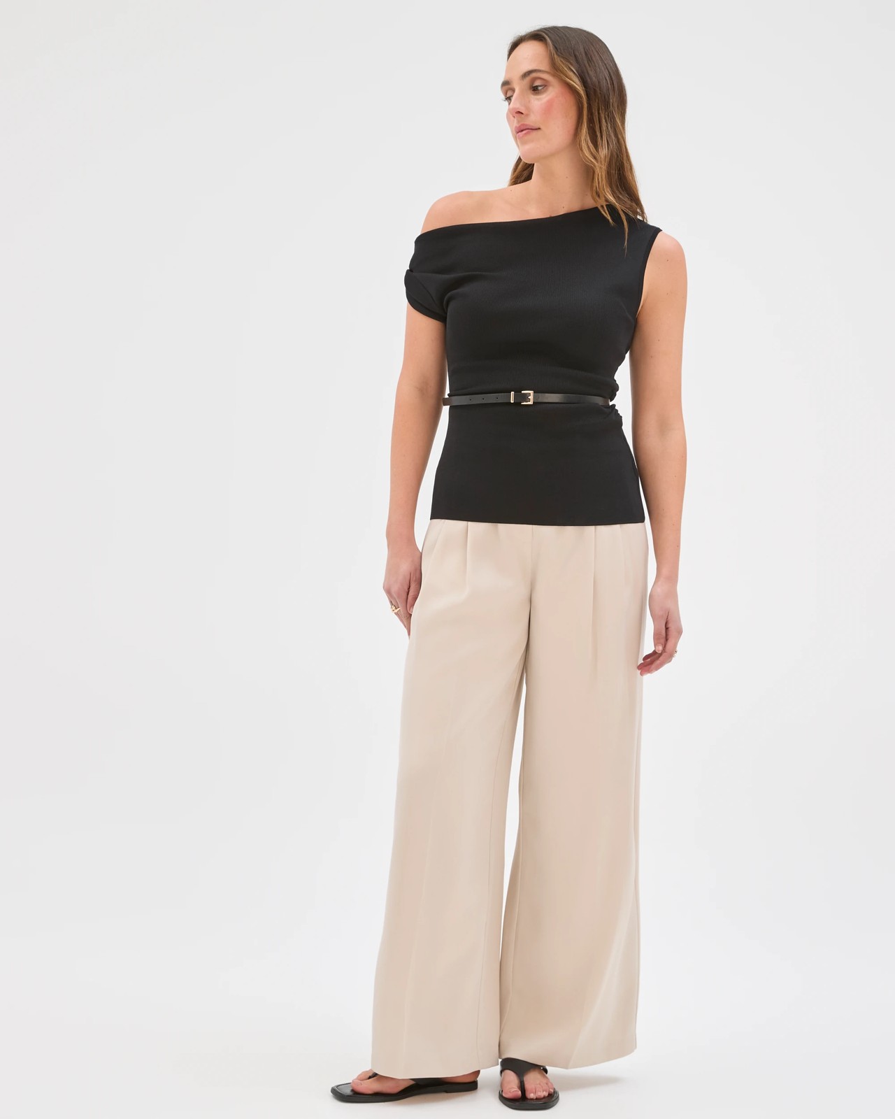 Preview Saskia Sleeveless Off Shoulder Knit Top 2 of 5