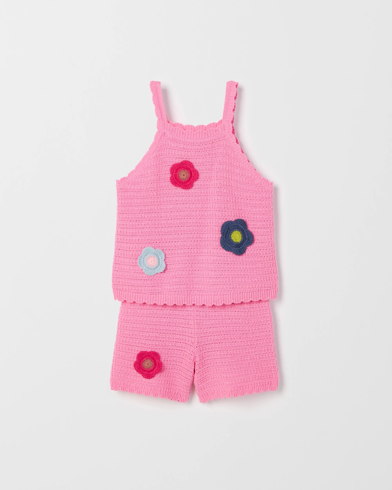 Australian Cotton Crochet Tank Top and Shorts Set 5 of 5
