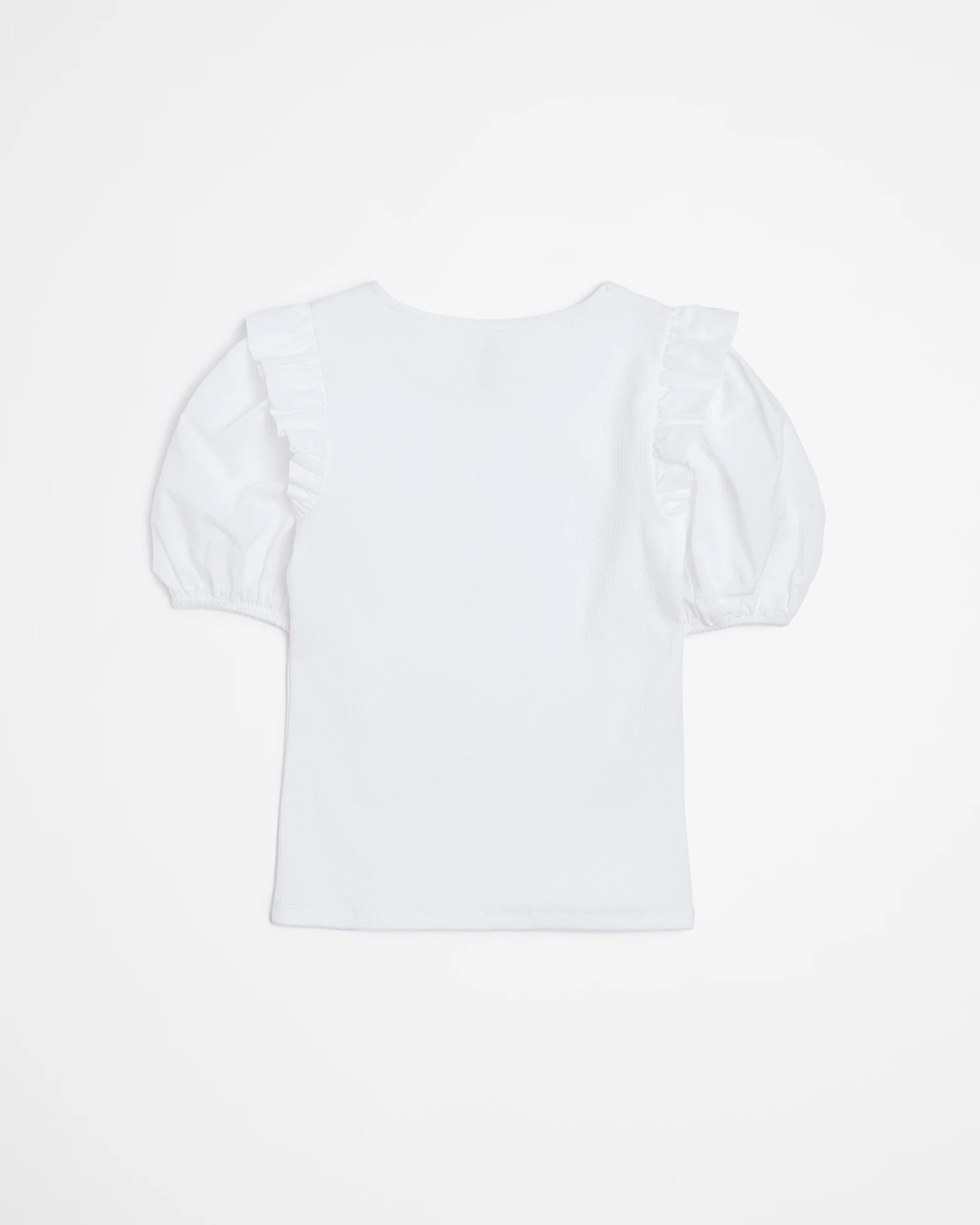 Puff Sleeve Rib T-shirt 3 of 3