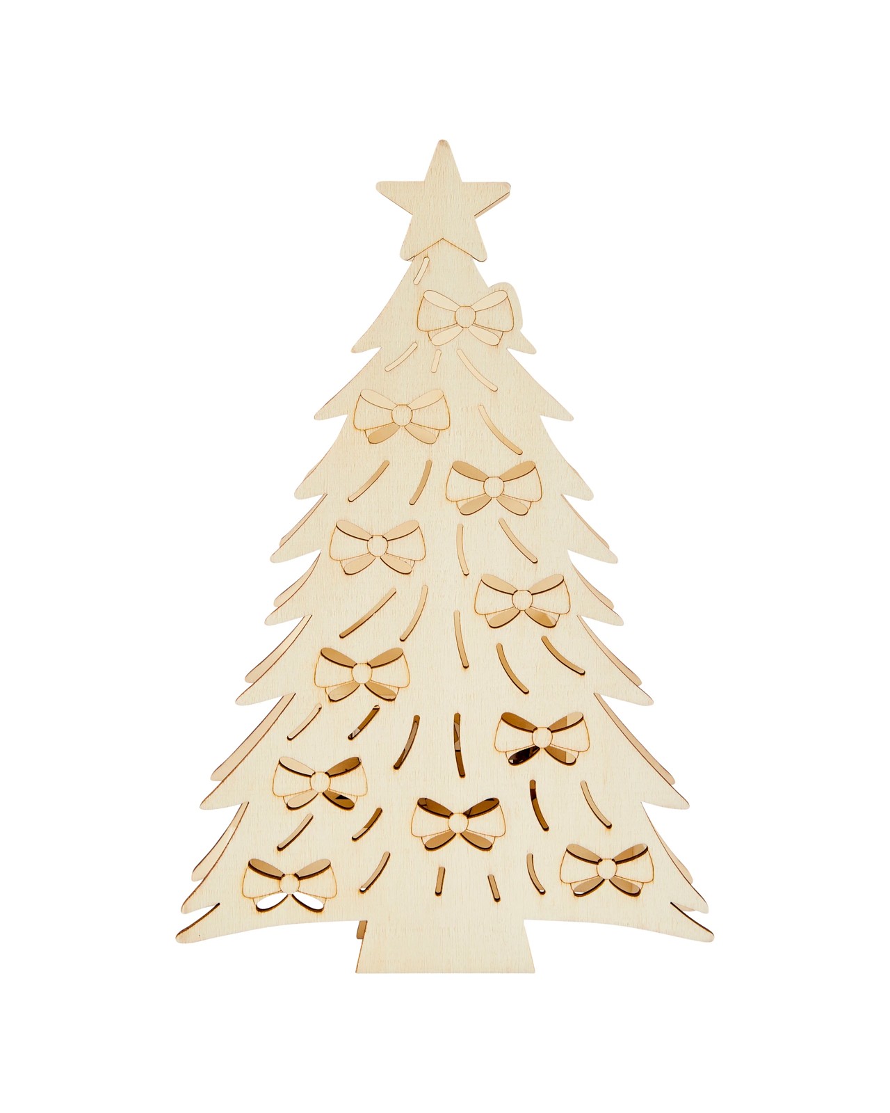 Anko Craft Wood Blank LED Christmas Tree 3 of 6