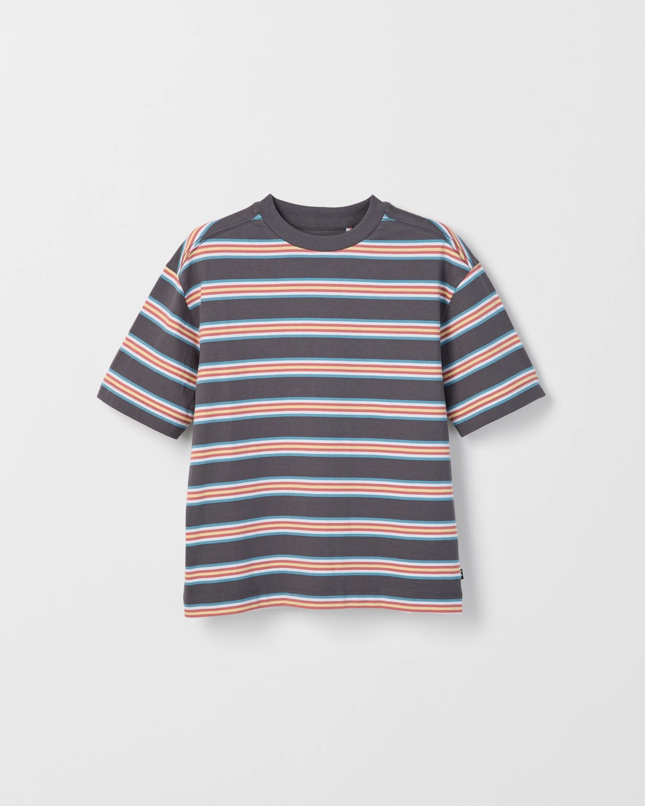 Australian Cotton Oversized Striped T-Shirt - Multi 5 of 6