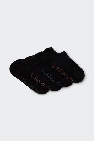 Bonds 4 Pack Logo Light No Show Socks