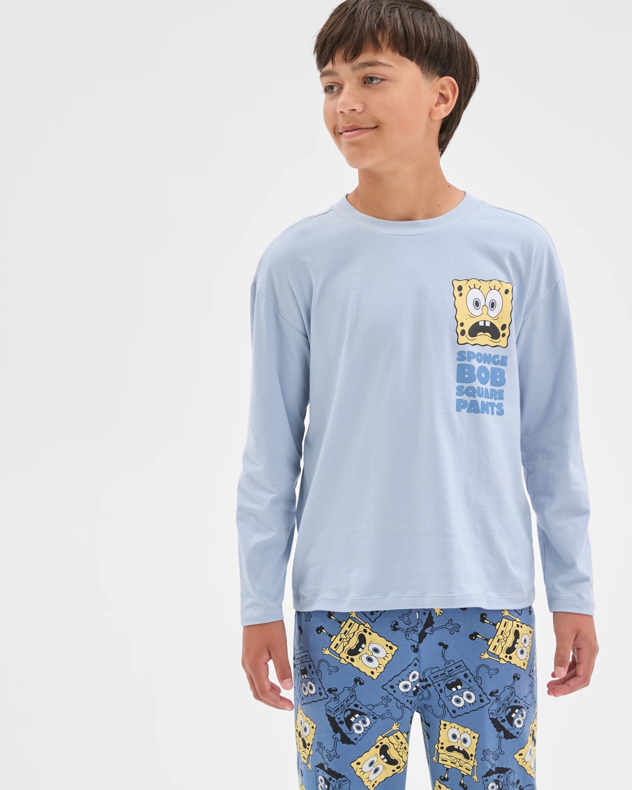 SpongeBob SquarePants Australian Cotton Older Boys Jersey Pyjama Set 3 of 6
