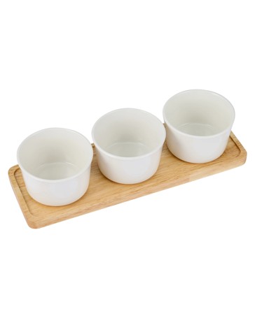 4 Piece White Serve Set - Anko