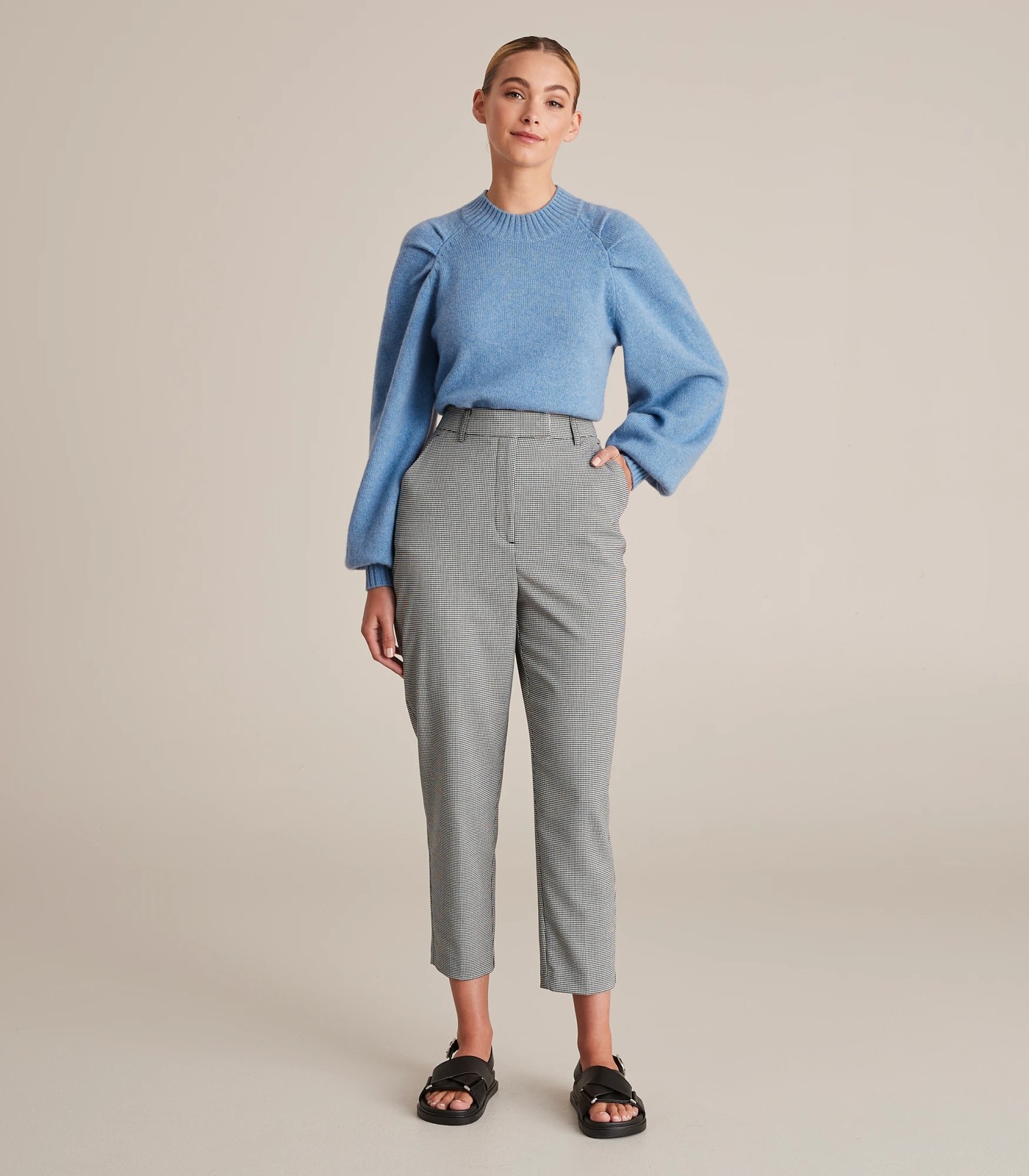 Preview Merino Wool Puff Sleeve Knit Jumper 5 of 6