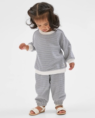 Baby Organic Cotton Striped Trackpants