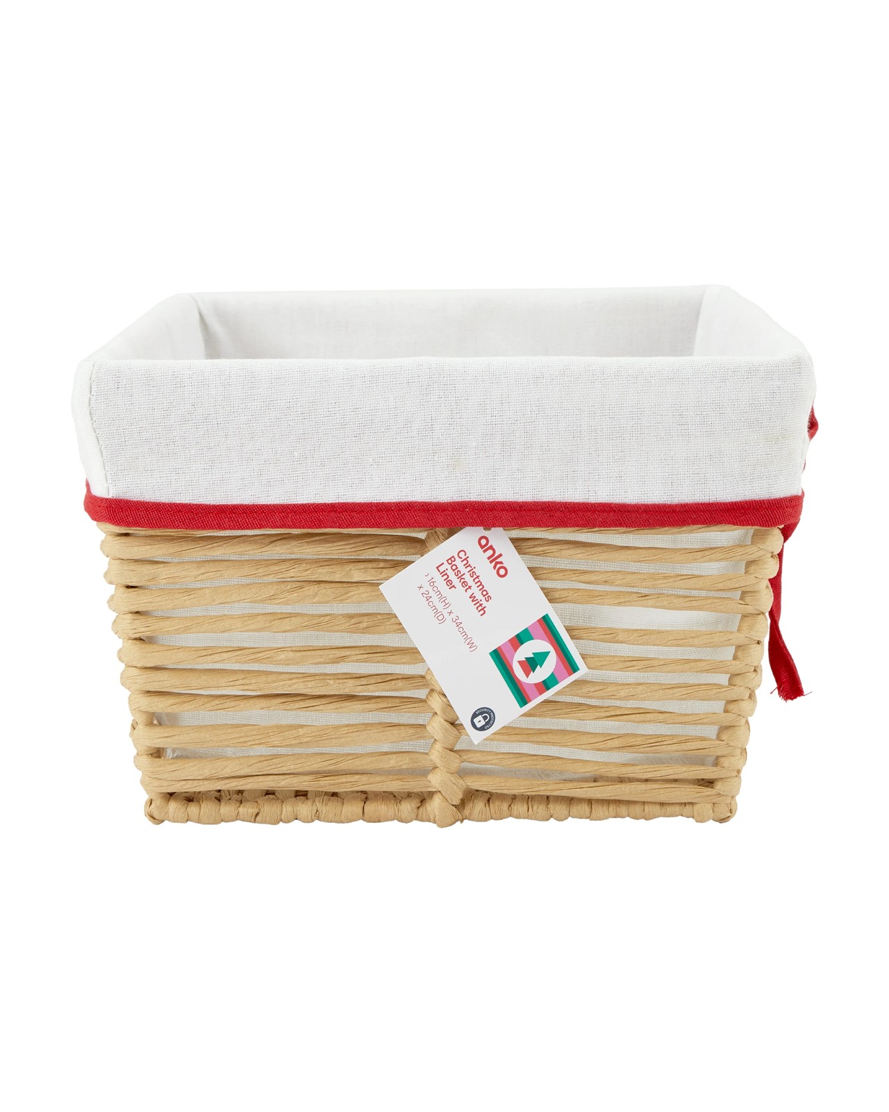 Anko Christmas Basket with Liner 5 of 5