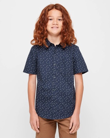 Ditzy Print Short Sleeve Shirt