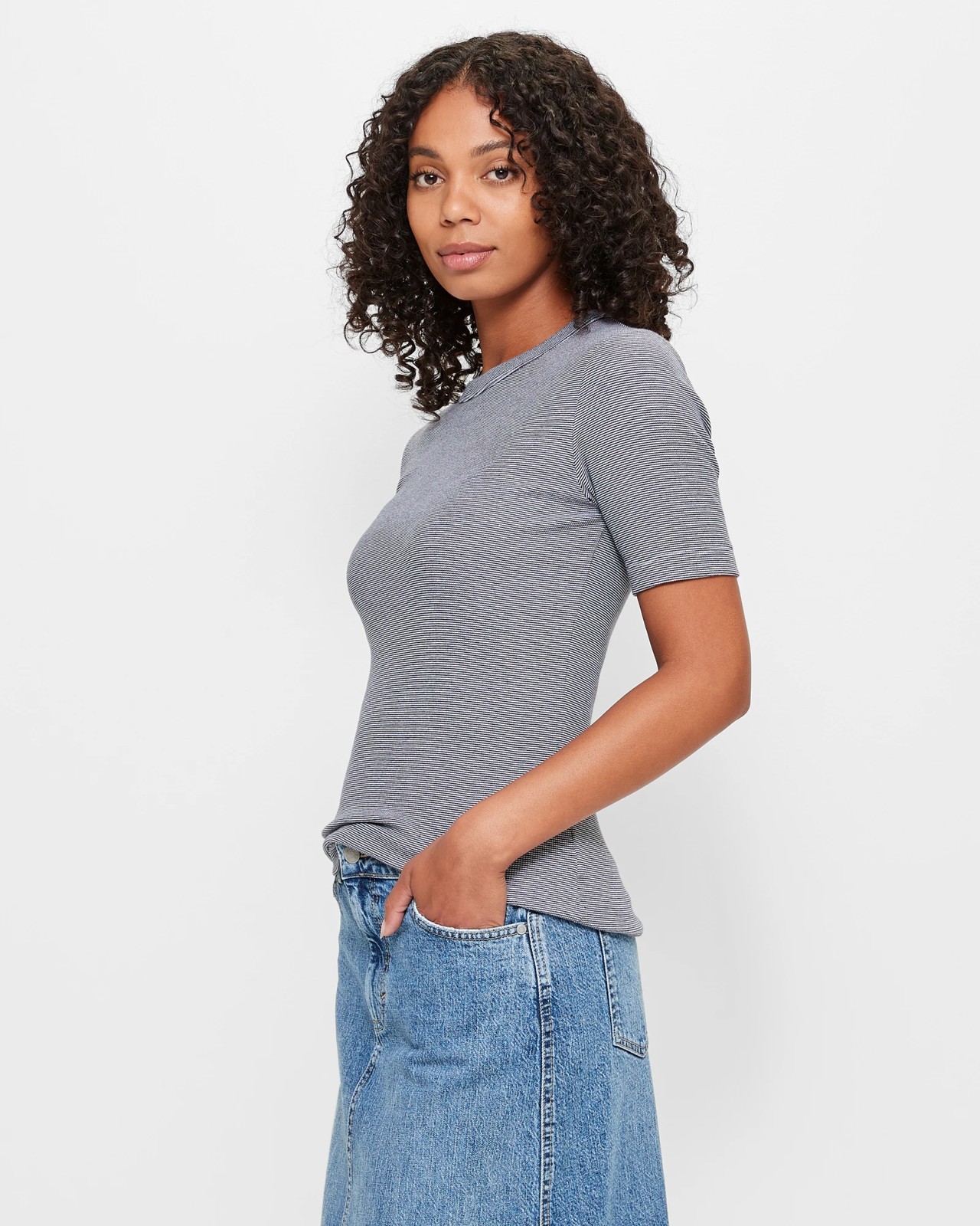 Australian Cotton Rib Layer T-Shirt | Target Australia