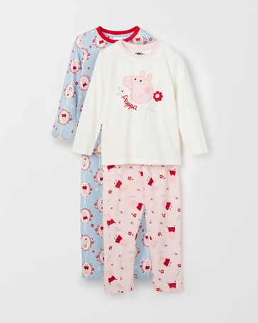 Peppa Pig Australian Cotton Younger Girls 2 Pack Pyjama Set