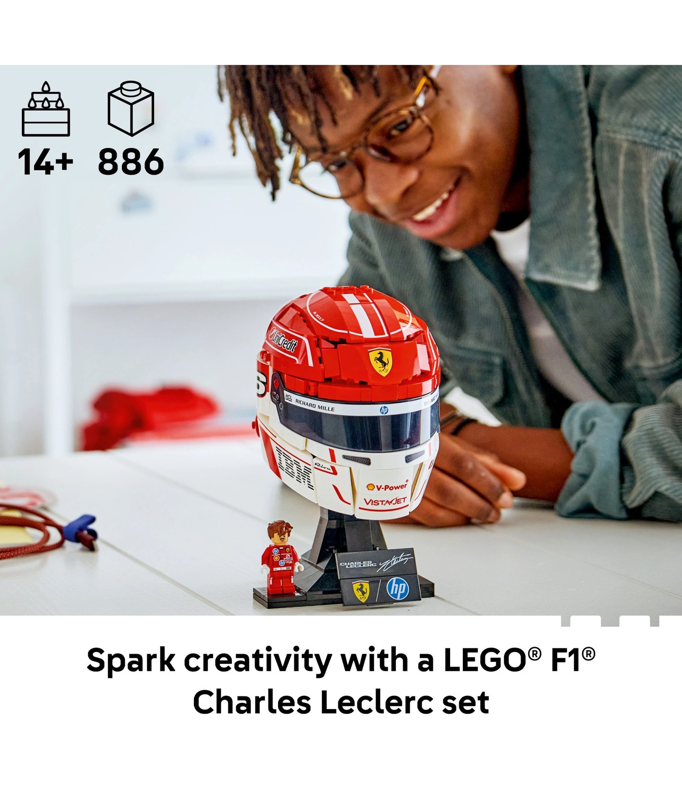 LEGO® Editions Formula 1 Scuderia Ferrari HP Charles Leclerc Helmet 2 of 5