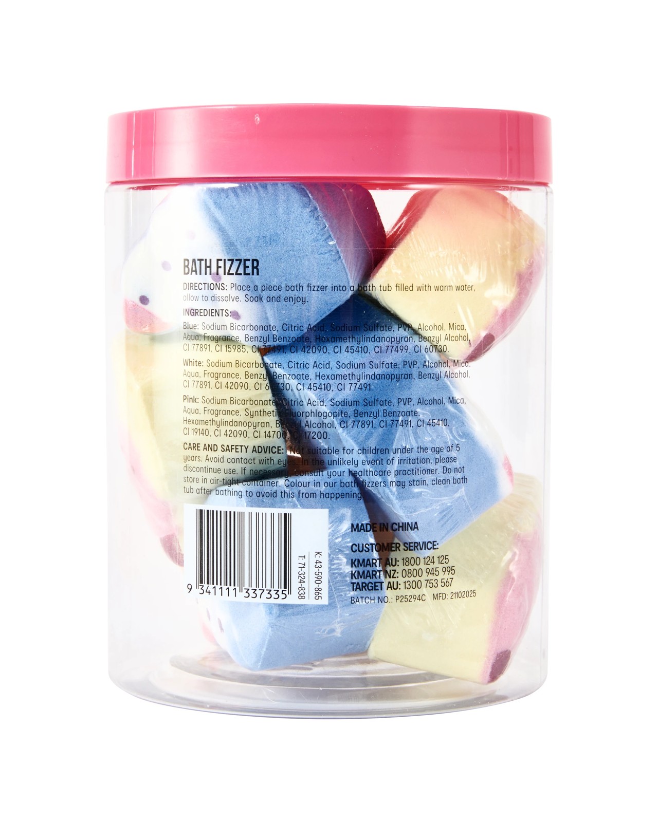 OXX Bodycare 9 Piece Multi Bath Fizzer - Cotton Candy Scented 4 of 4