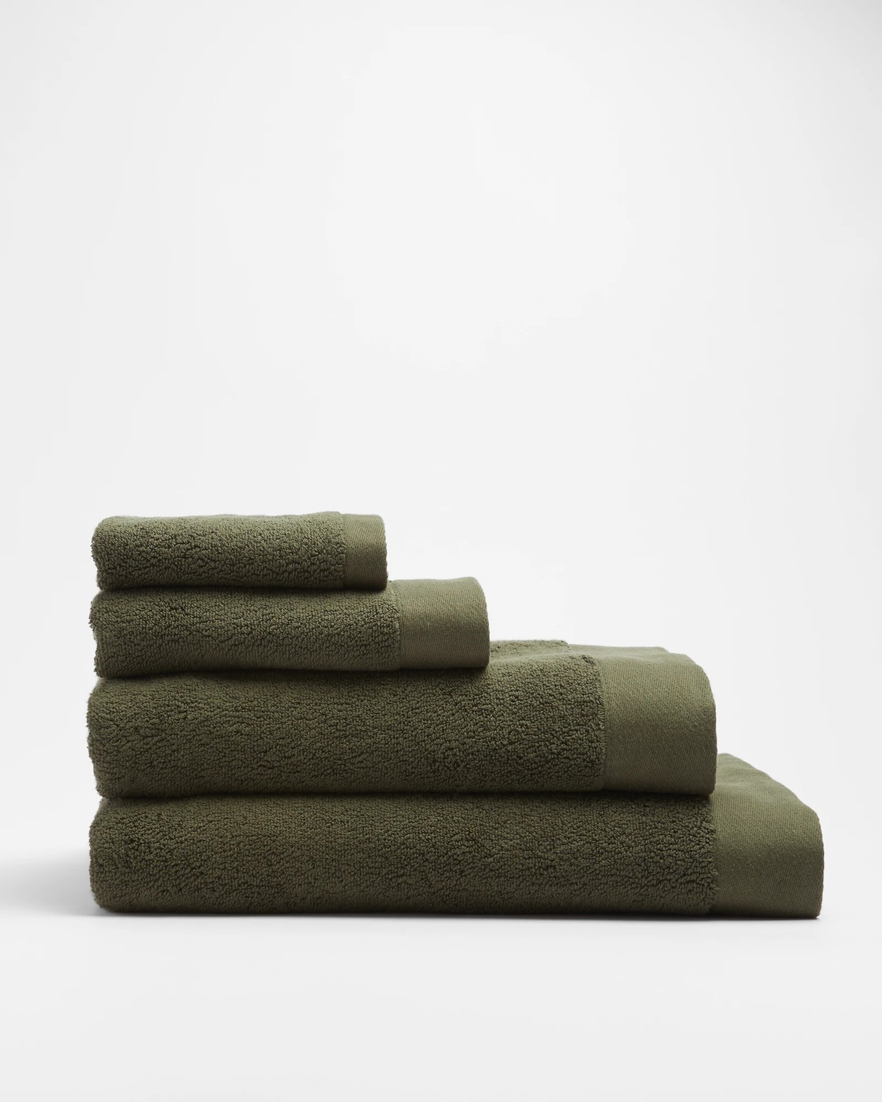 Dark olive green discount towels