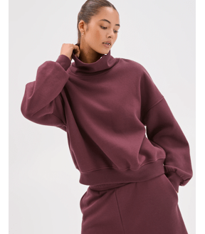 Lily Loves Australian Cotton Blend High Neck Fleece Jumper