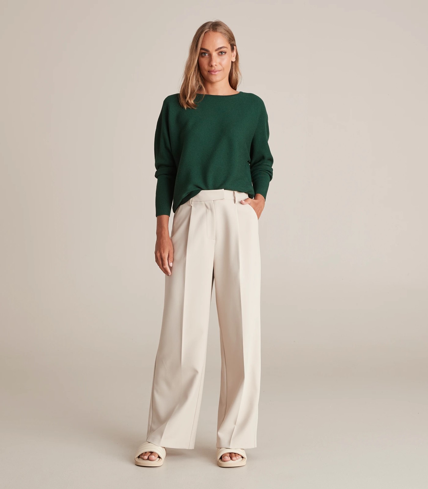 Draped Dolman Sleeve Jumpsuit