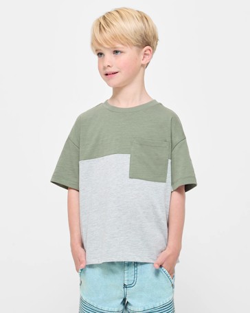 Oversize Spliced T-shirt