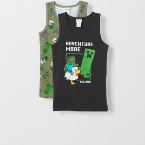 Minecraft Australian Cotton 2 Pack Boys Singlets product image