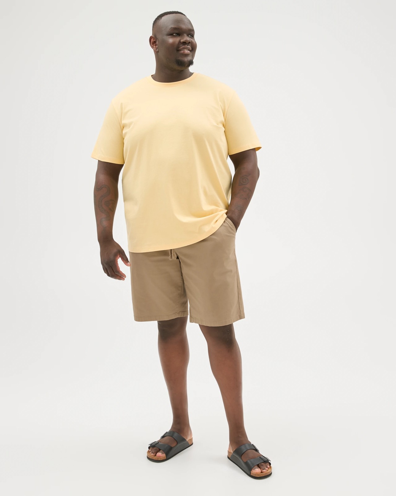 Plus Size Australian Cotton Crew T-Shirt - Golden 2 of 6