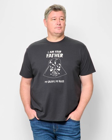 Plus Size Licensed Australian Cotton Star Wars Father T-Shirt