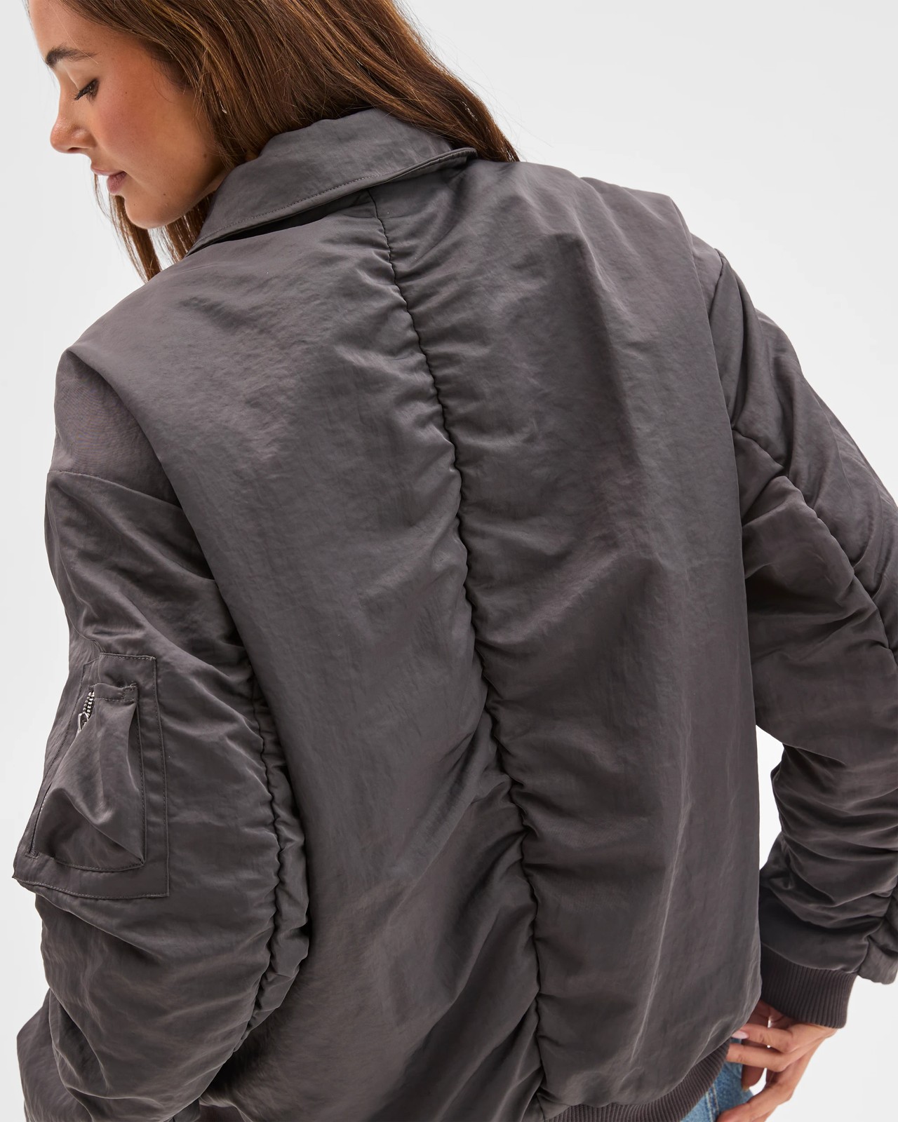 Lily Loves Bomber Jacket - Iron Grey 6 of 6