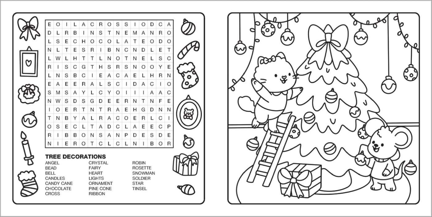 Happy Days: Bright Cuties Cosy Colouring & Word Search - Book 2 of 2