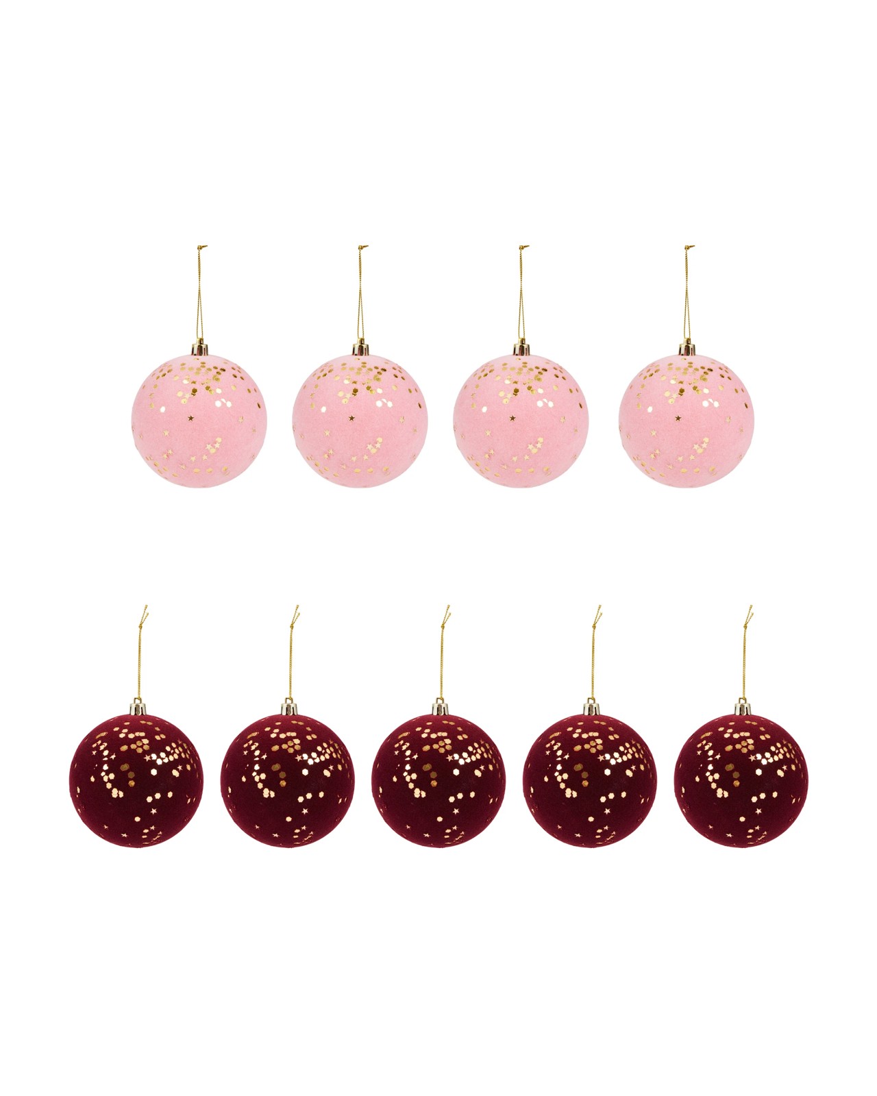 Anko 9 Pack 10cm Fig Flocked Baubles 2 of 5