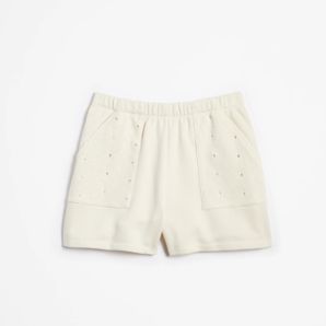 Australian Cotton Blend Fleece Crochet Pocket Shorts