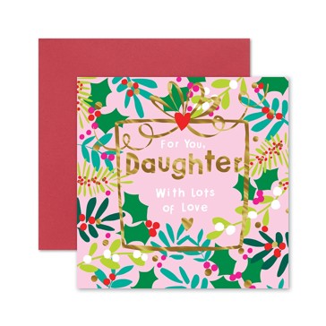 Hallmark Christmas Card - For You, Daughter With Lots of Love