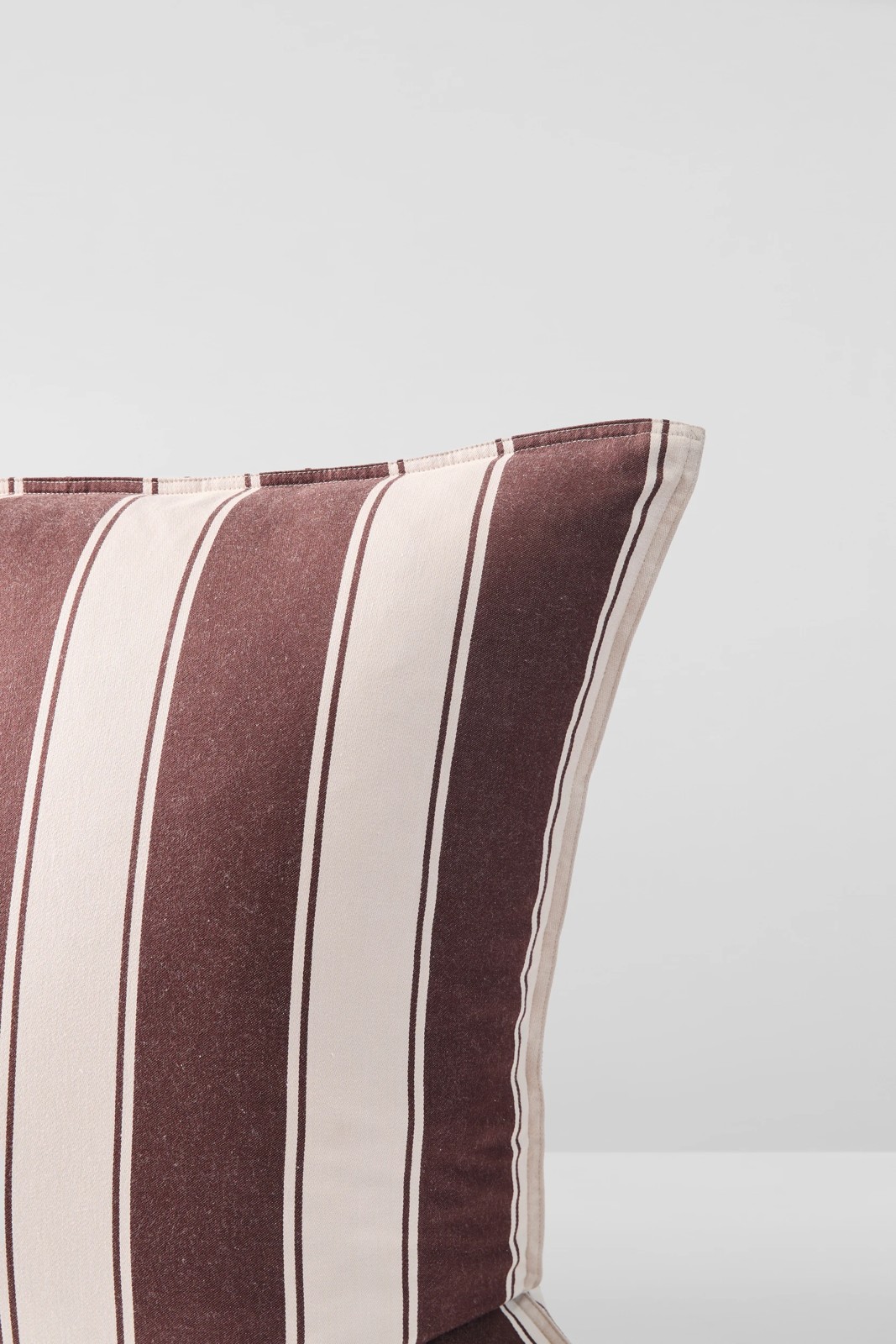 Rayne Stripe Stonewash European Pillowcase - Chocolate/Pumice 3 of 5