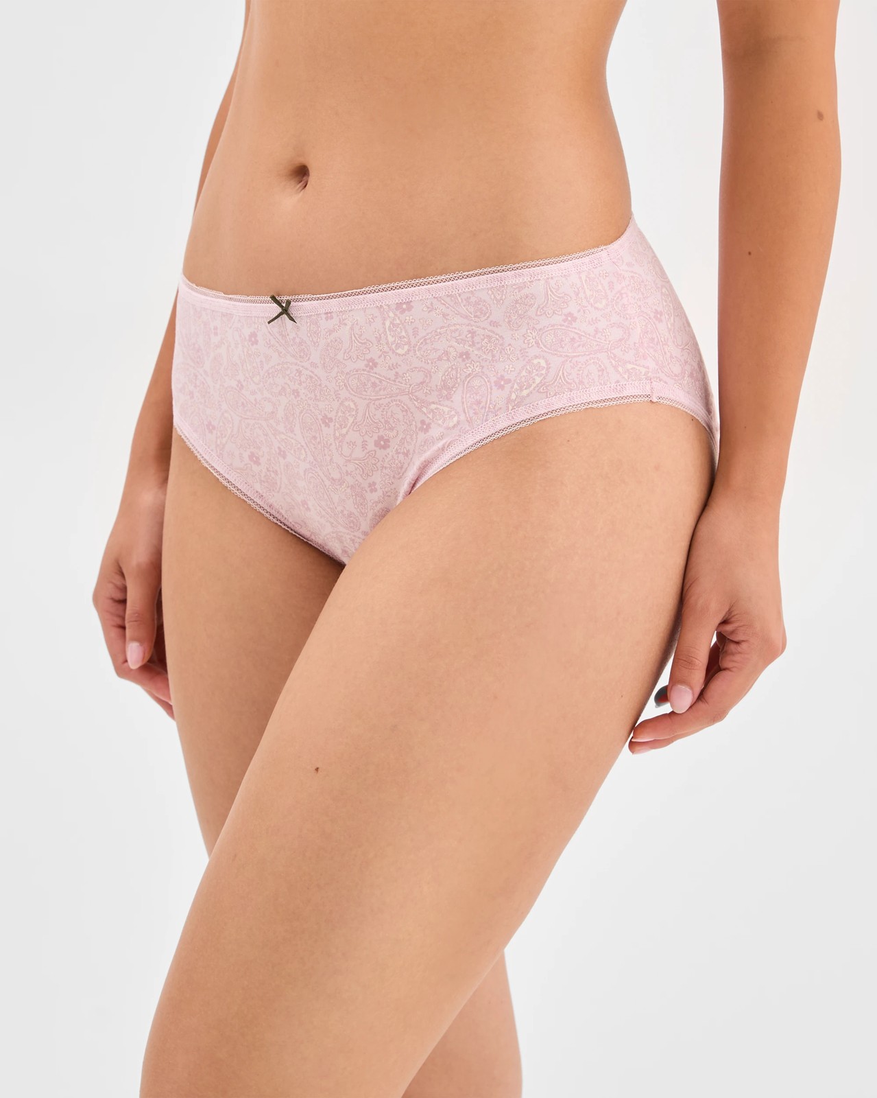 5 Pack Cotton/Elastane High Cut Briefs - Boho Paisley 3 of 5