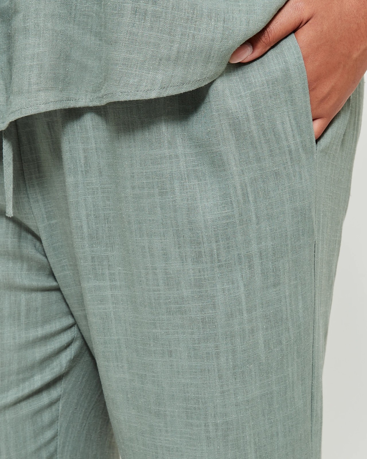 Curve Linen Blend Wide Leg Pants 5 of 5