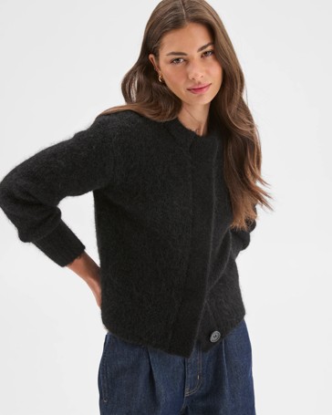 Petites Plush Knit Cardigan