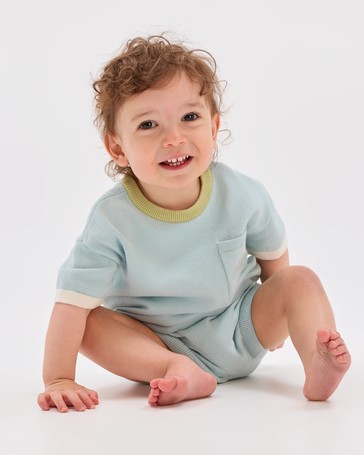 Baby Organic Cotton True Knit Top & Shorts Set