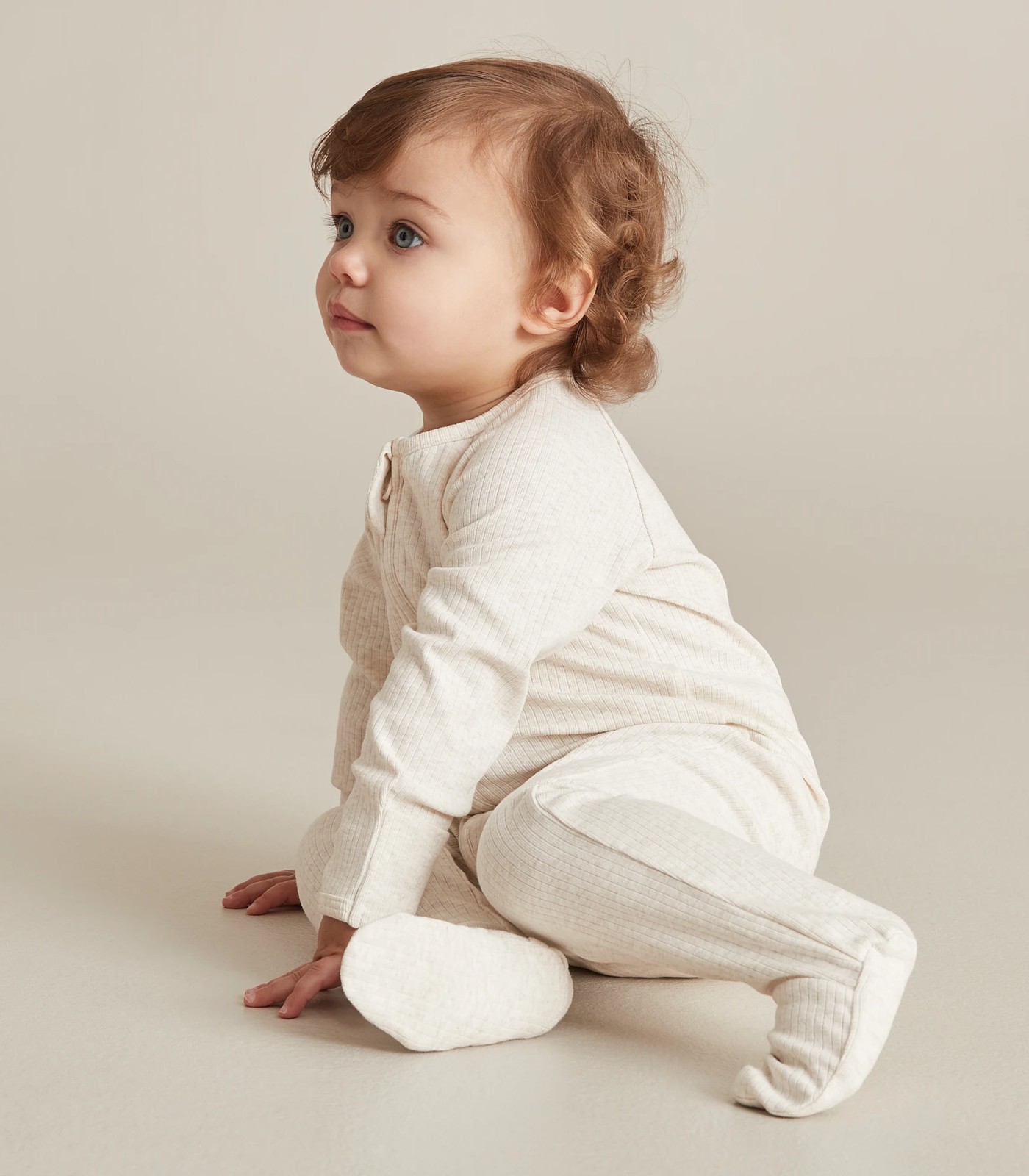 Baby Organic Cotton Rib Coverall 5 of 5