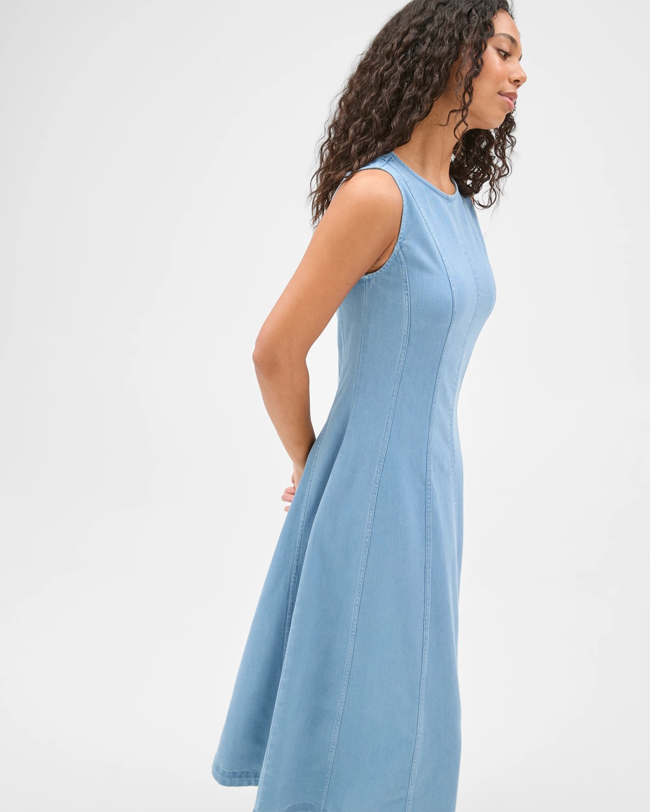 Denim Maxi Dress 3 of 6
