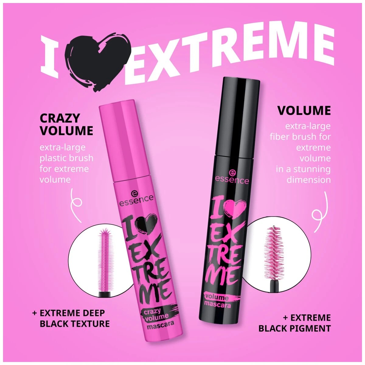 Essence I Love Extreme Crazy Volume Mascara - Black 4 of 6