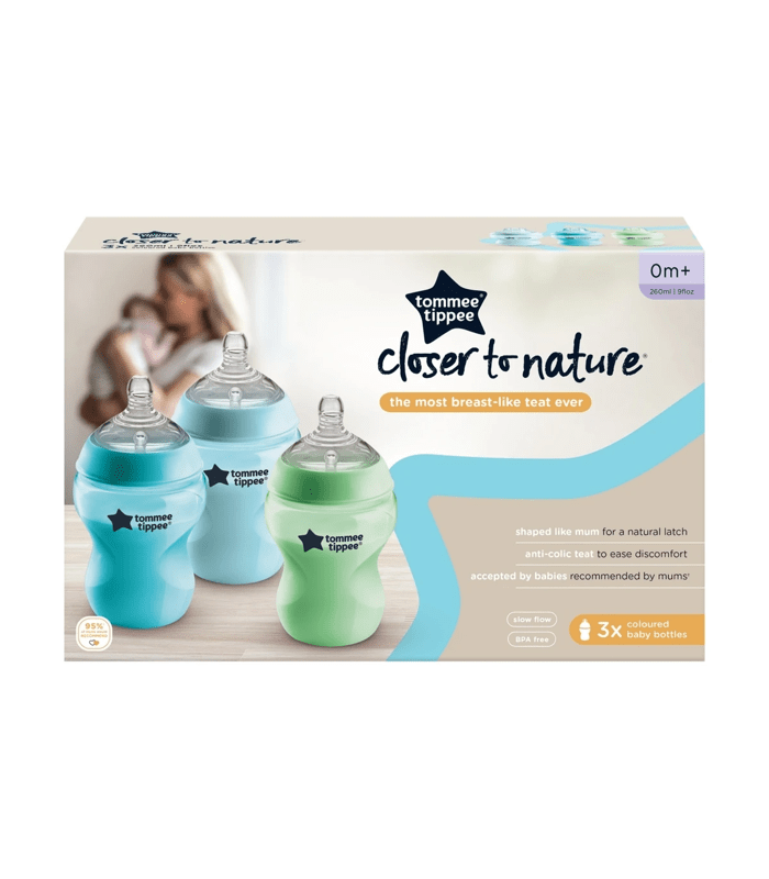 Tommee Tippee Closer To Nature Bottles 260ml 3 Pack