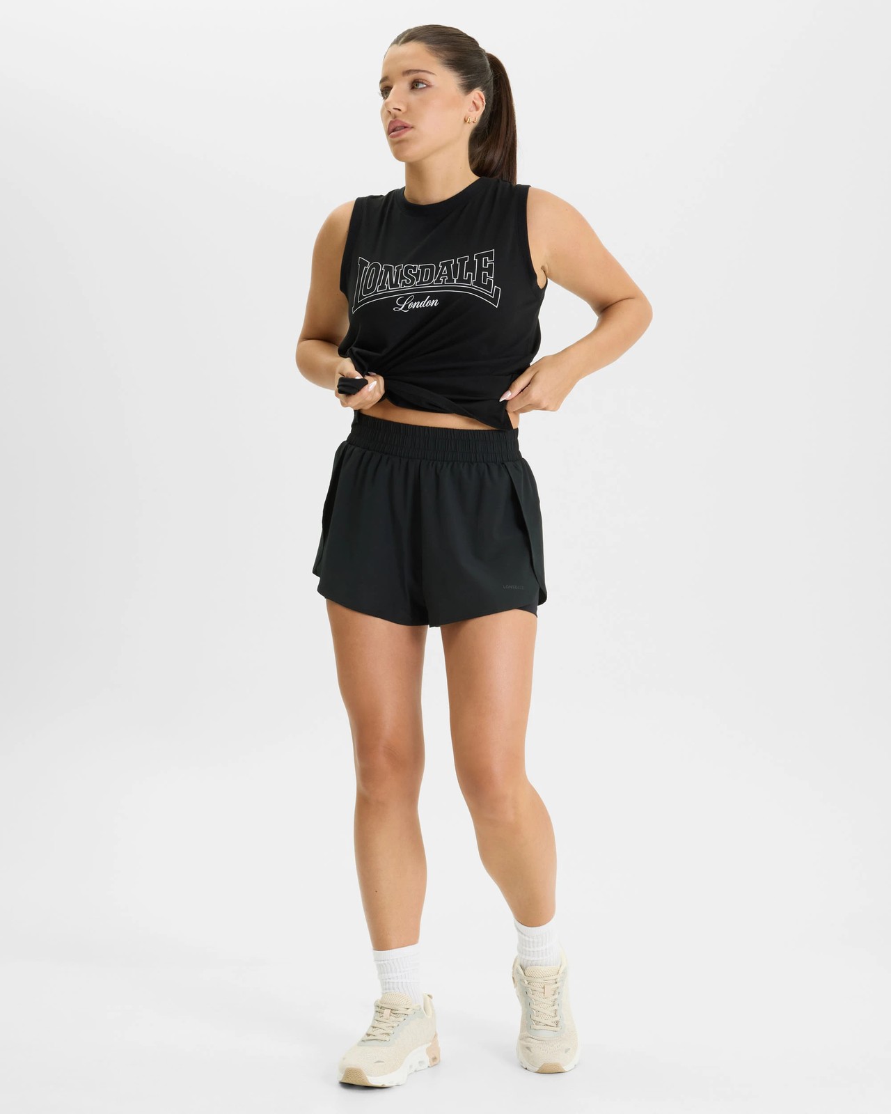 Lonsdale London Stride Double Layer Shorts - Black 6 of 6