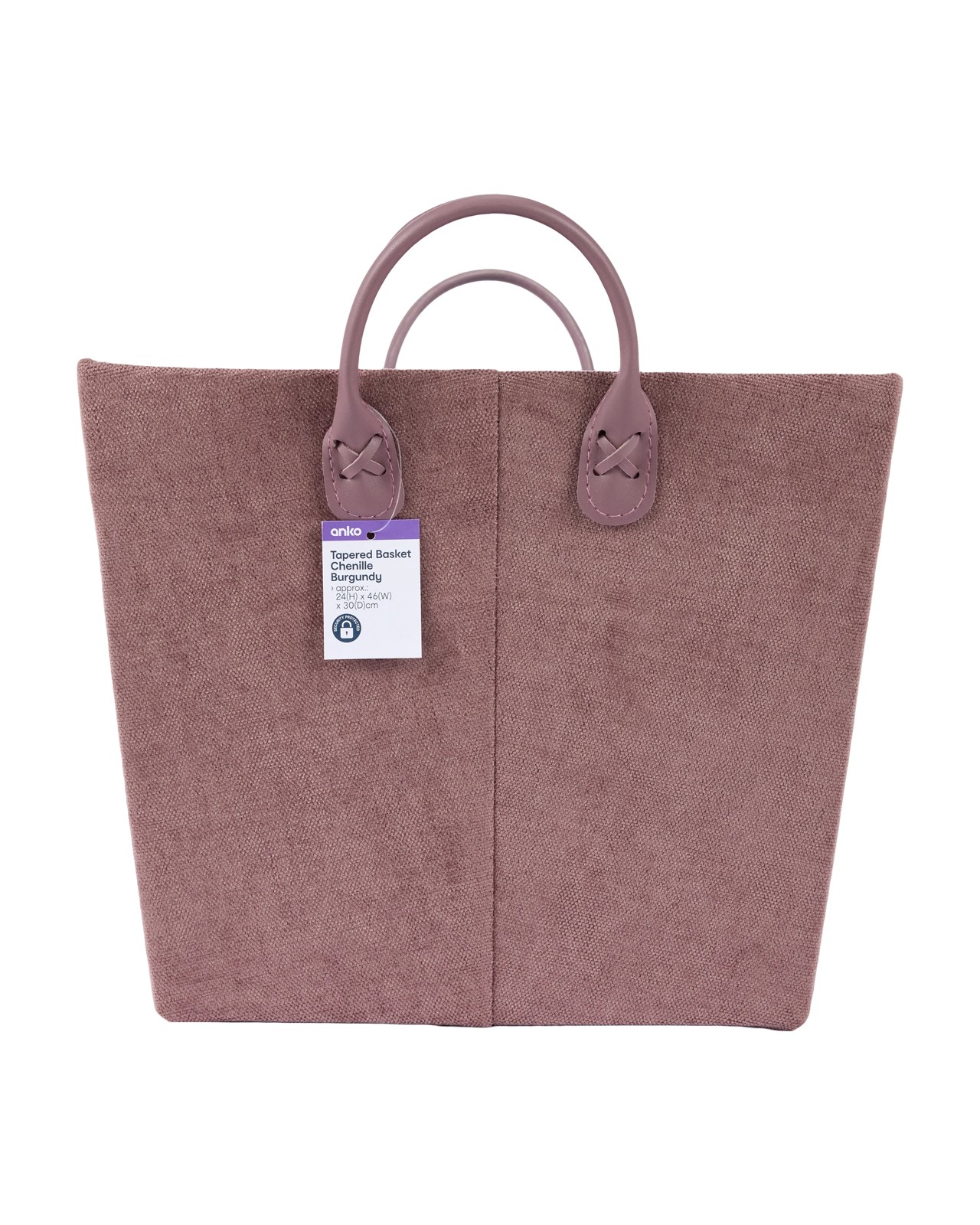 Anko Tapered Chenille Basket - Burgundy 5 of 5