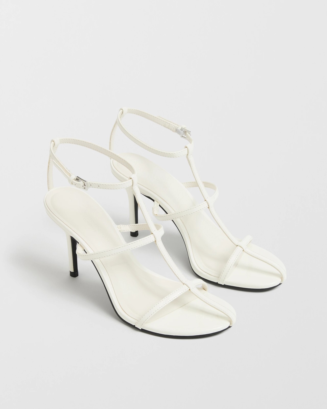 Shayla Strappy Caged Heels - White 2 of 3