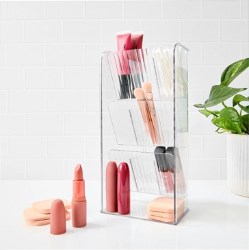 Angled Organiser, 3 Shelf Clear - Anko