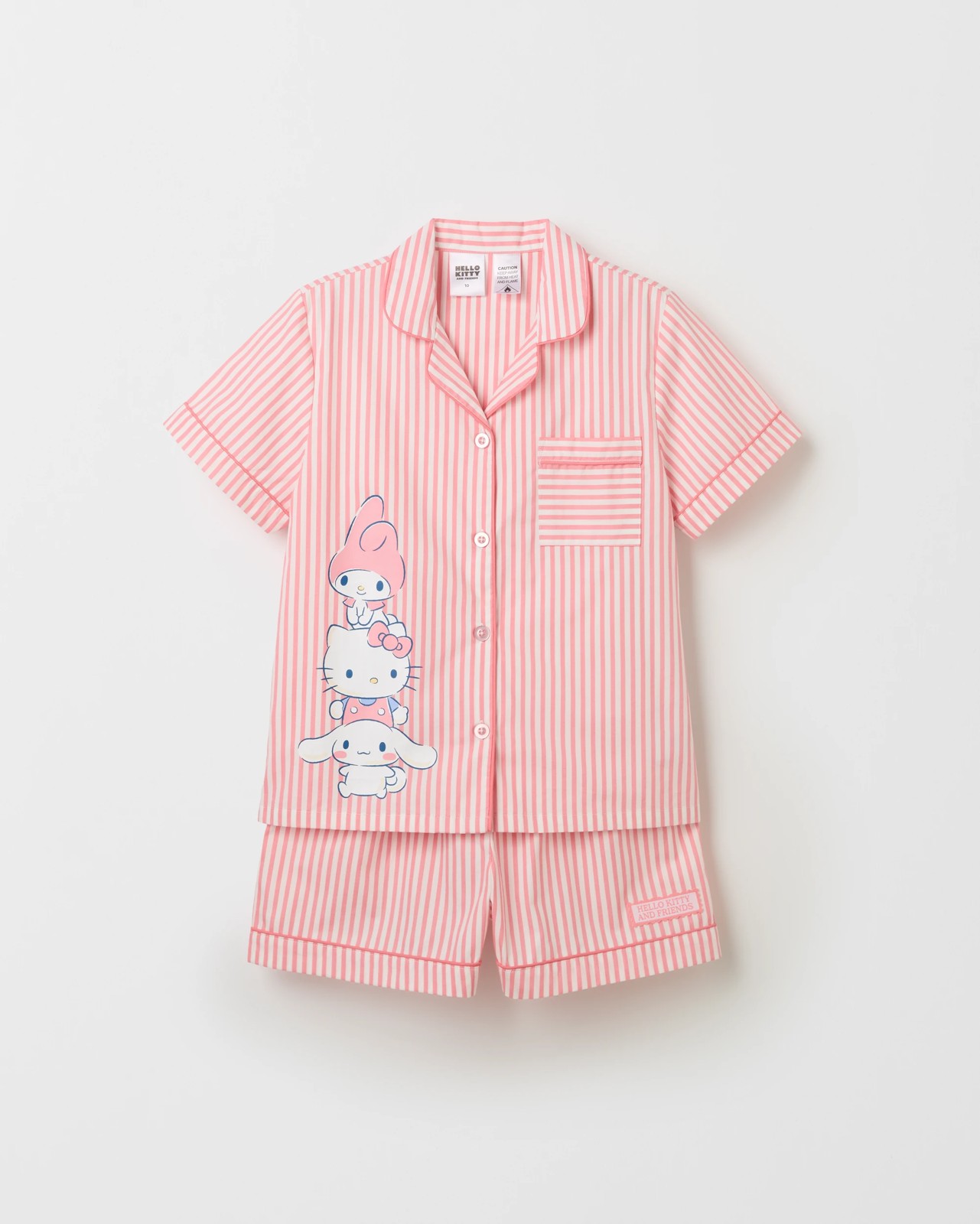 Hello Kitty Australian Cotton Older Girls Woven Pyjama Set 6 of 6