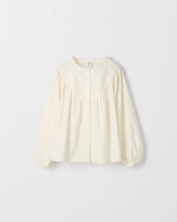 Australian Cotton Long Sleeve Woven Cord Top