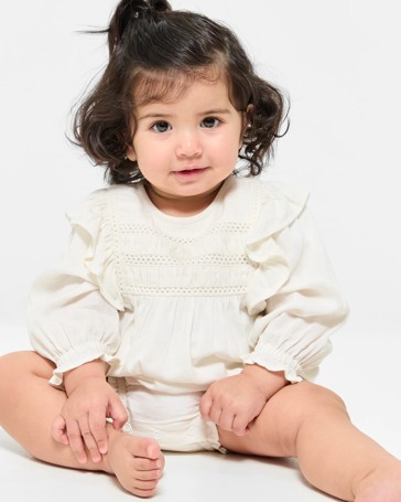 Baby Girls Peasant Bodysuit