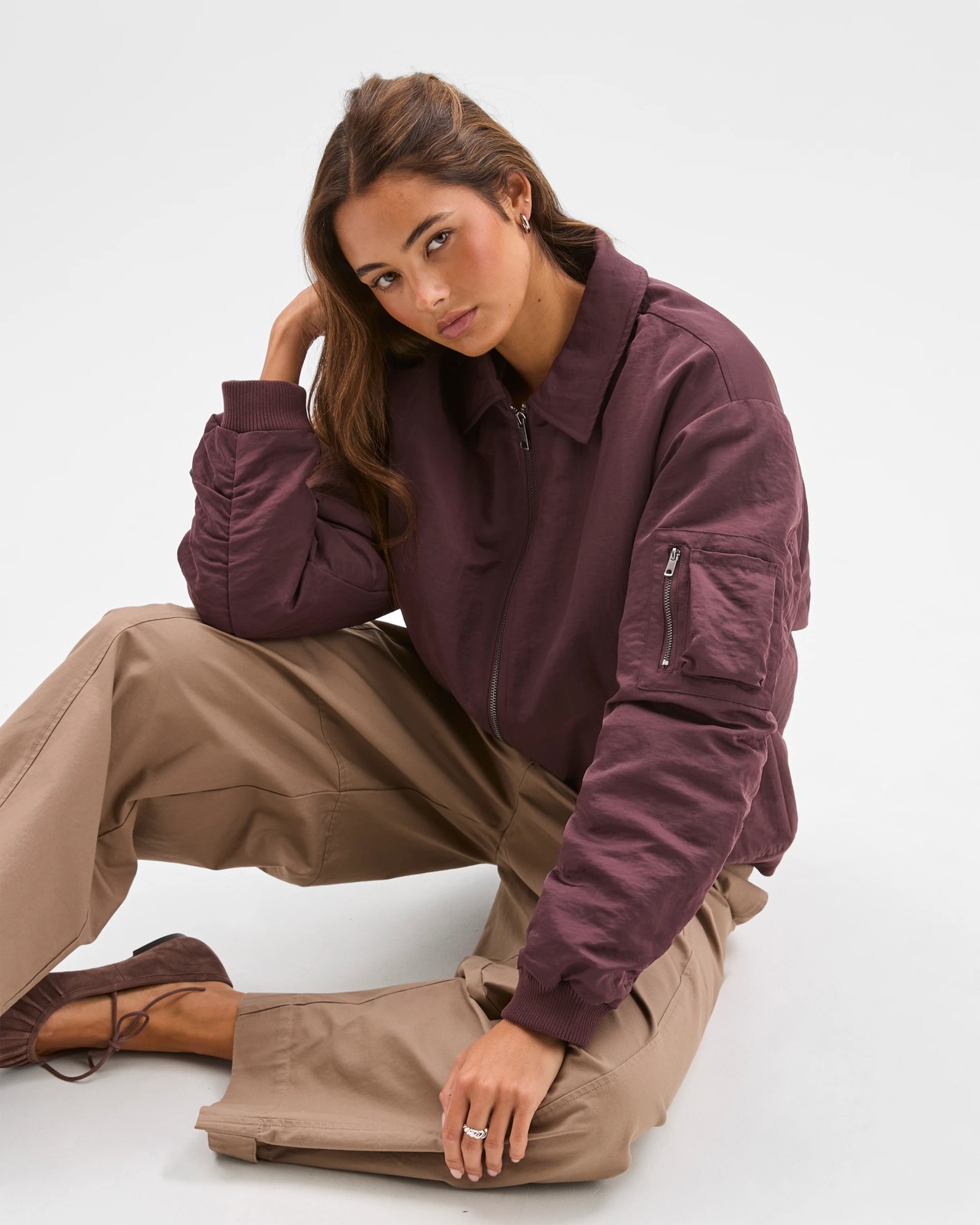 Lily Loves Bomber Jacket - Fudge 3 of 6