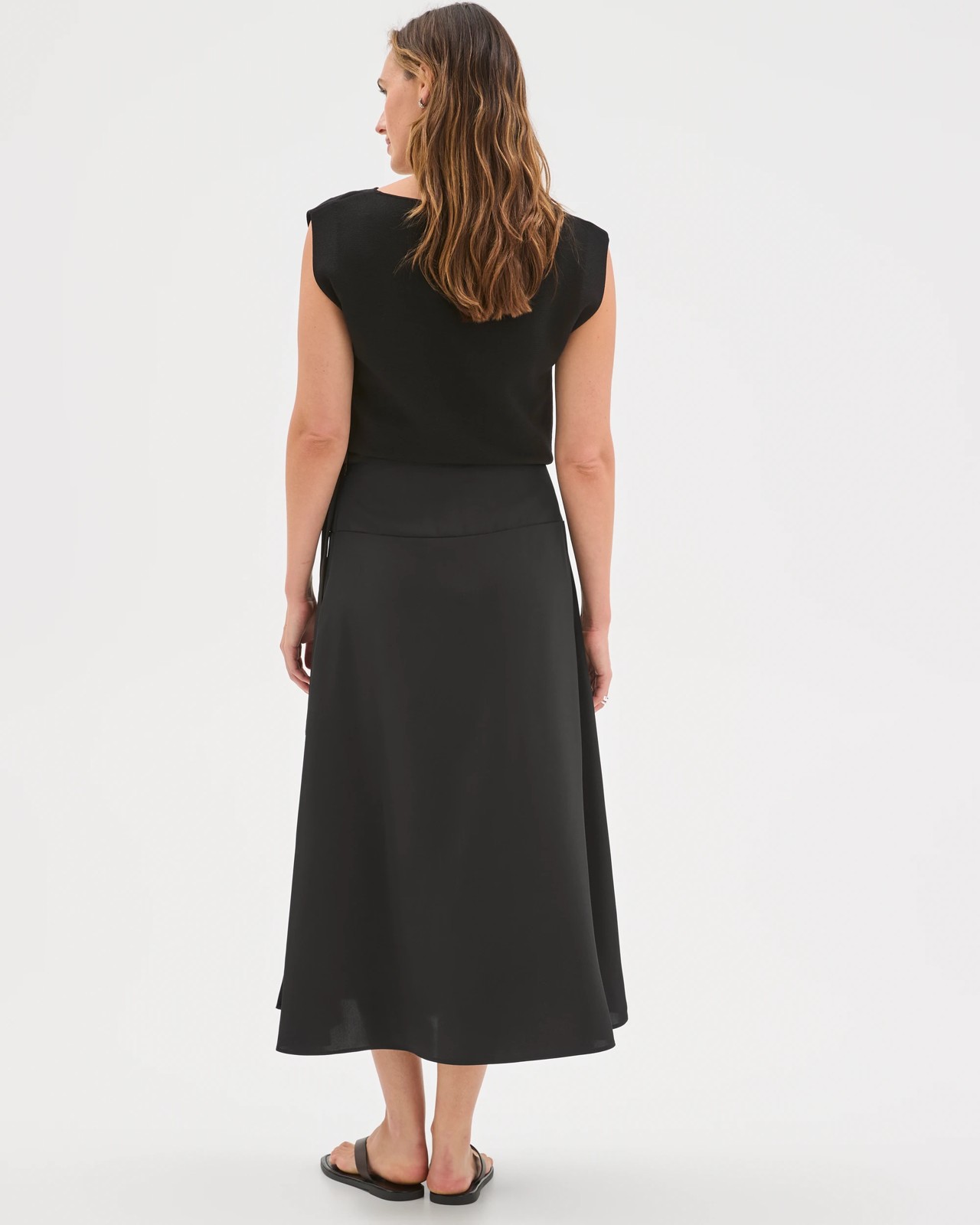 Preview Asymmetrical Wrap Midi Skirt 6 of 6