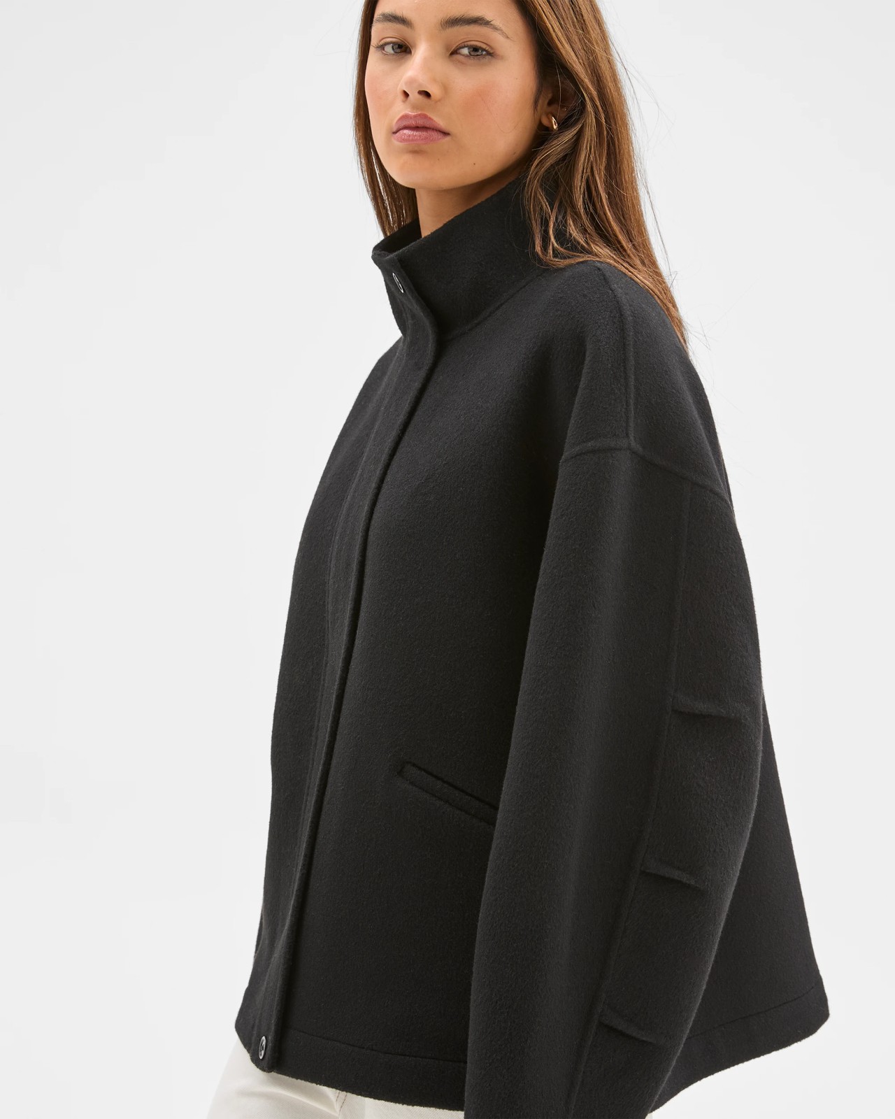 Lily Loves High Neck Double Faced Bomber Jacket 4 of 6
